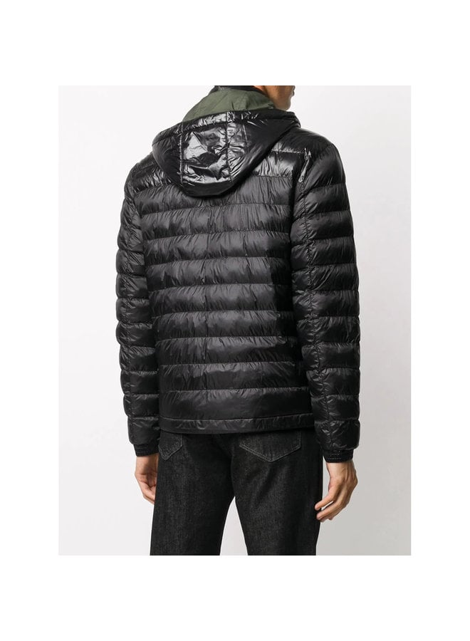 Hooded Padded Outwear Jacket in Black