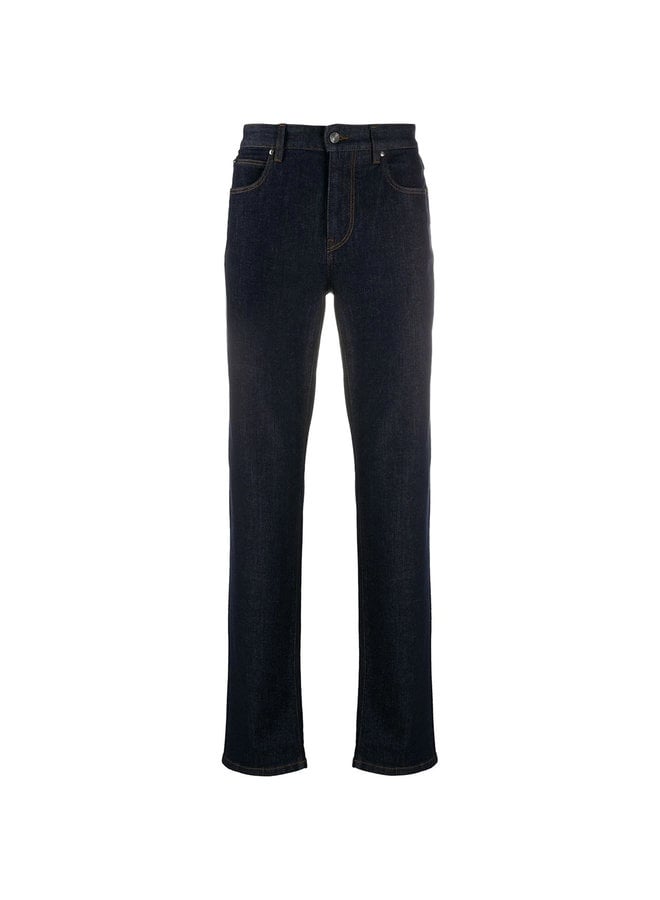 Slim Fit Jeans in Stretch Cotton in Classic Blue