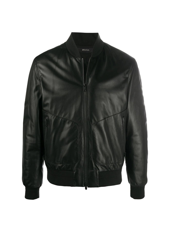 Leather Bomber Jacket