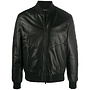 Bomber Jacket in Leather in Black
