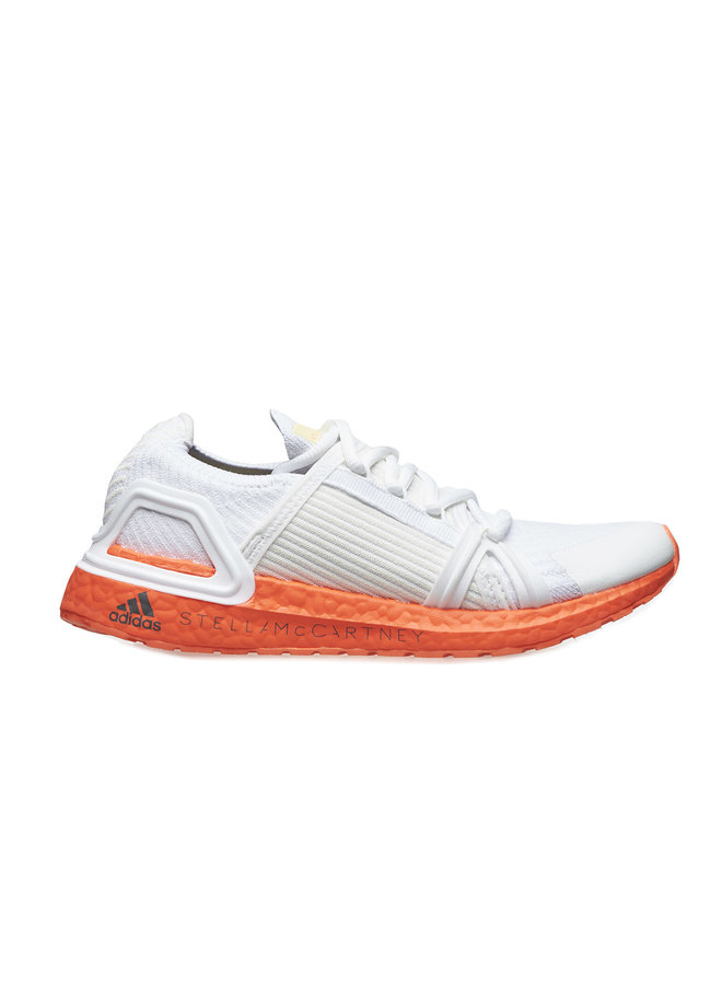 Low Top Running Sneakers in White/Orange
