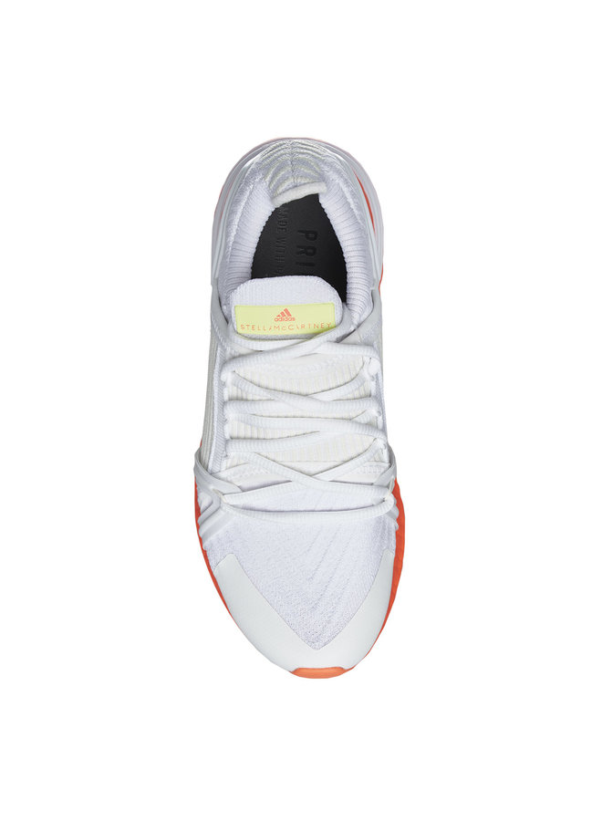 Low Top Running Sneakers in White/Orange