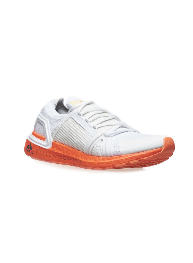 Low Top Running Sneakers in White/Orange