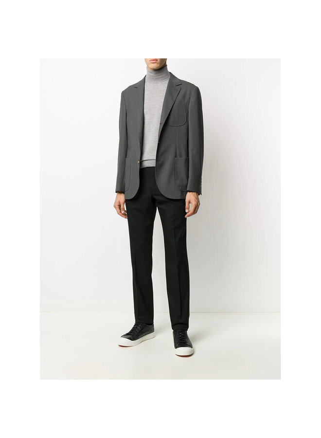 Slim Leg Formal Pants in Cotton in Black