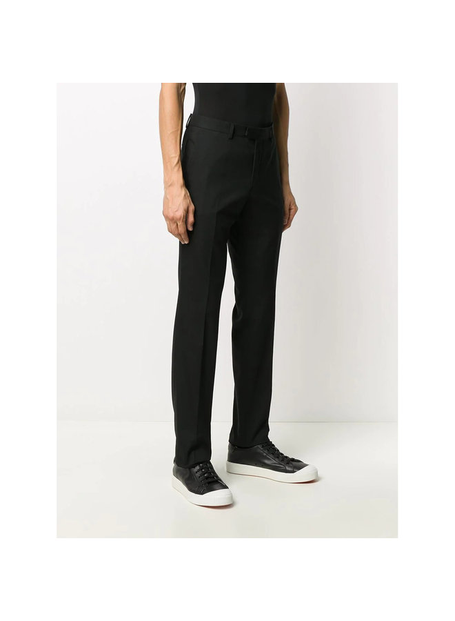 Slim Leg Formal Pants in Cotton in Black