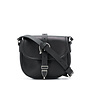 Rodeo Small Buckle Shoulder Bag in Leather in Black