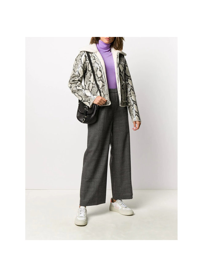 Rodeo Small Buckle Shoulder Bag in Leather in Black