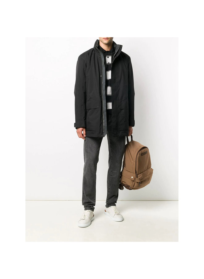 Three Piece Outwear Jacket in Black