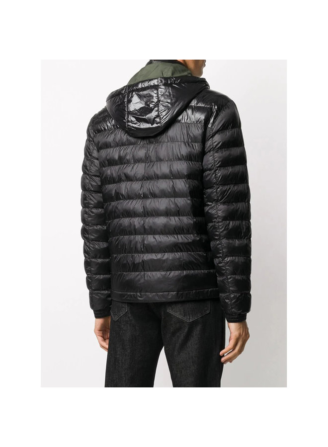 Hooded Padded Outwear Jacket in Black