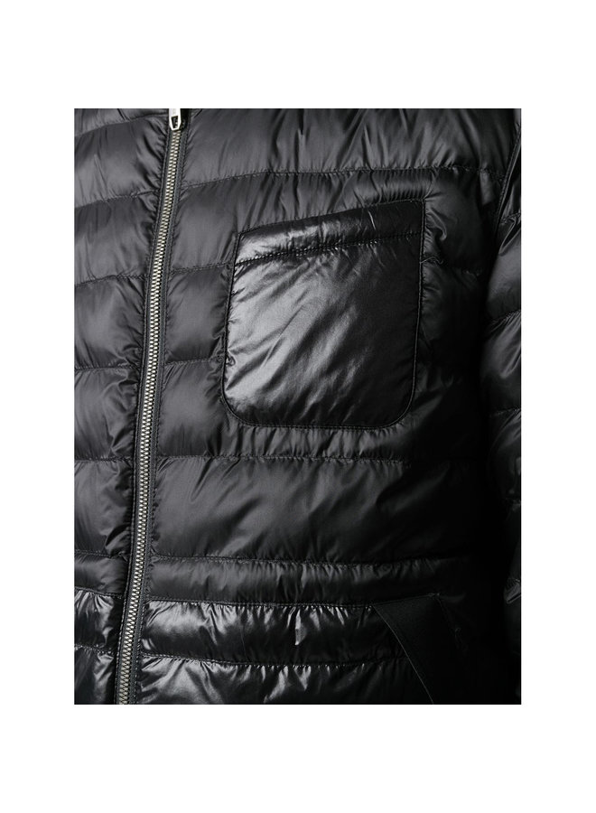 Hooded Padded Outwear Jacket in Black