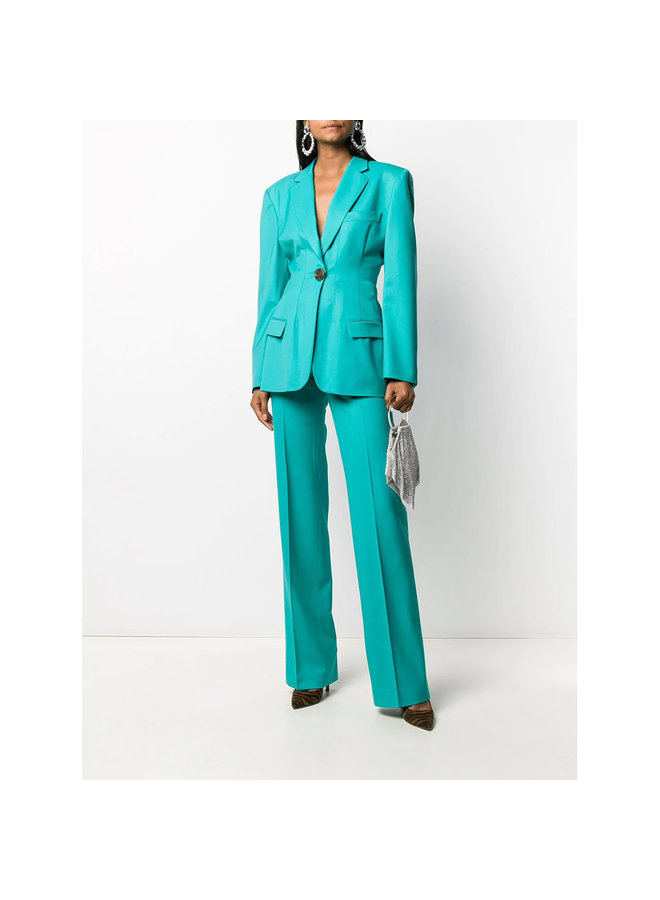 Blazer Jacket in Wool in Peacock