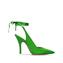 High Heel Lace Up Pumps in Emerald