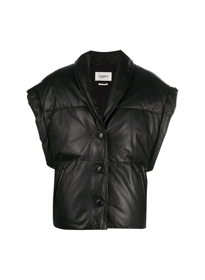 Padded Leather Gillet