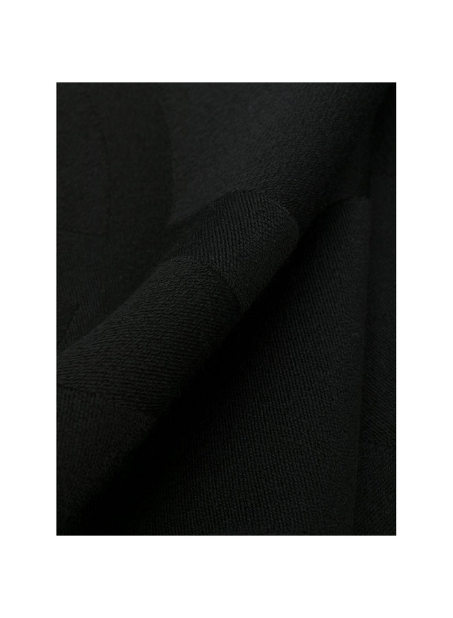 Monogram Logo Scarf in Wool in Black