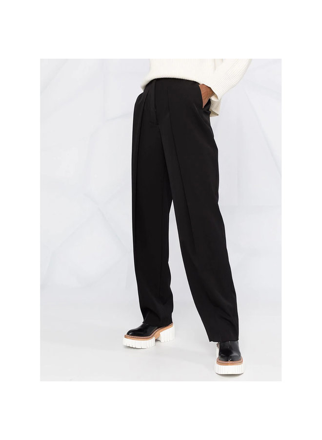 High Waisted Straight Leg Pants in Black