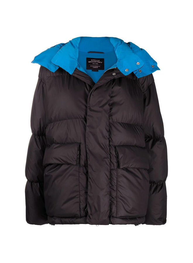Oversize Puffer Short Jacket in Black