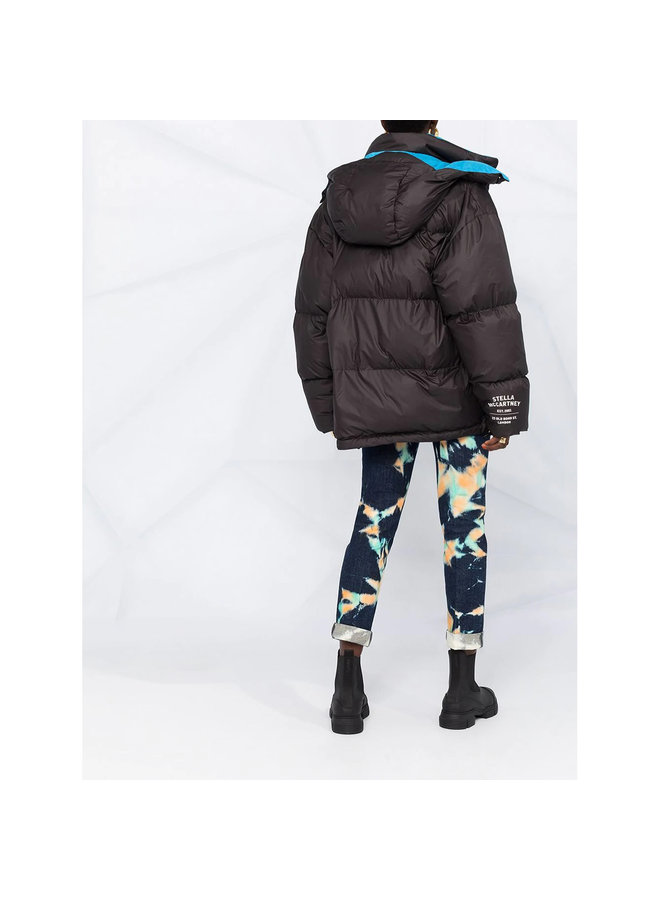 Oversize Puffer Short Jacket in Black