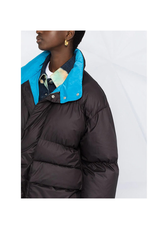 Oversize Puffer Short Jacket in Black