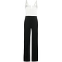 Flared Full Length Jumpsuit in Black/White