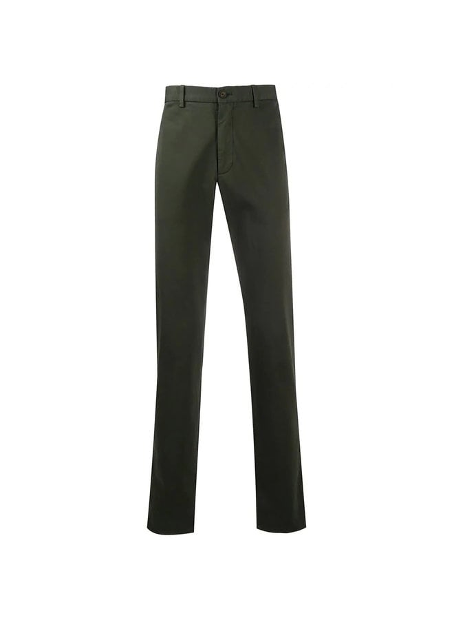 Slim Fit Casual Pants in Stretch Cotton in Khaki