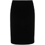 High Waisted Pencil Skirt in Silk in Black