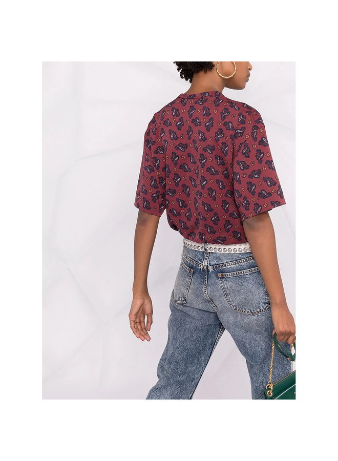 Logo Printed T-shirt in Cotton in Crafty Brown