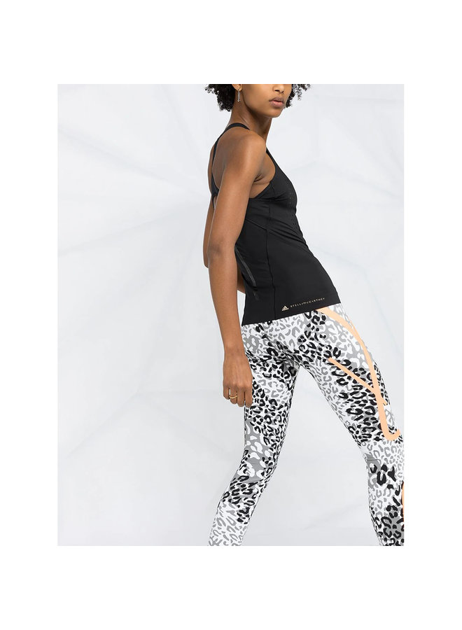 Logo Fitted Tank Top in Black