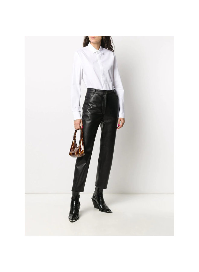 Long Sleeve Shirt in Cotton in White