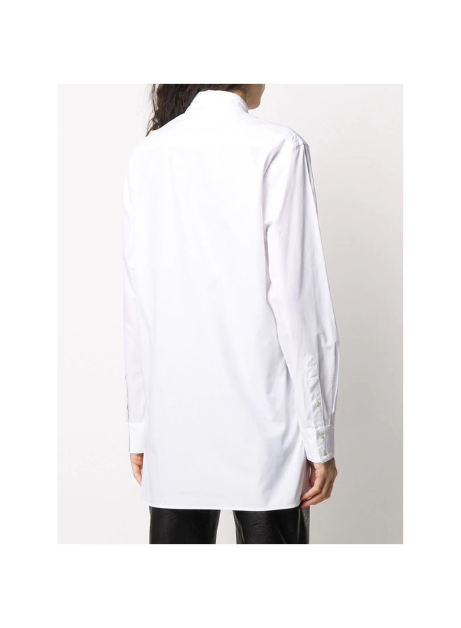 Long Sleeve Shirt in Cotton in White