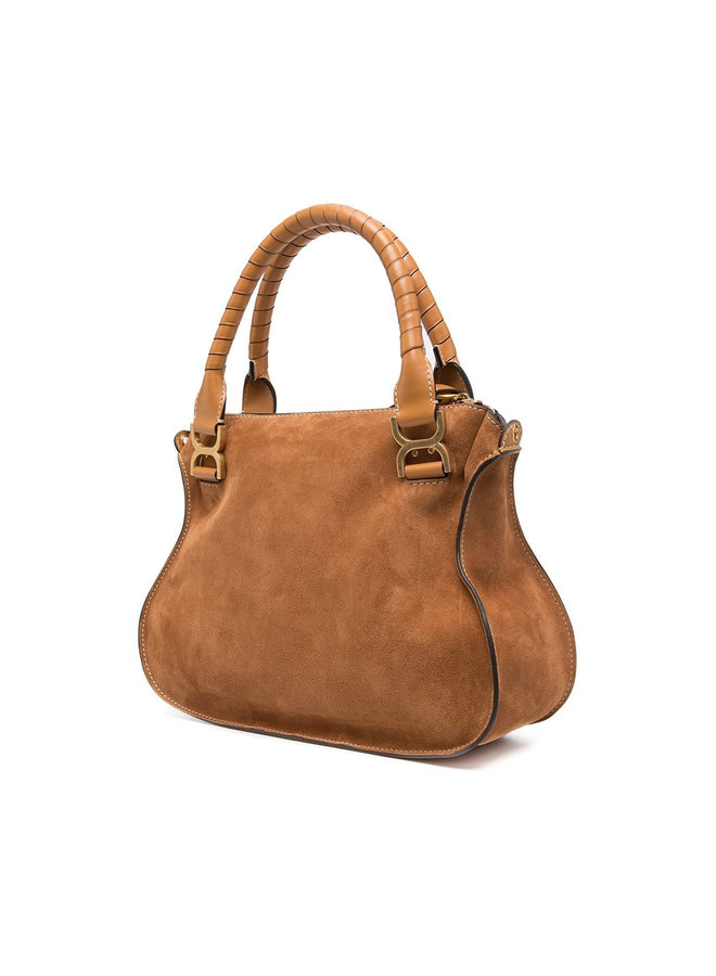 Large Marcie Shoulder Bag in Leather in Camel