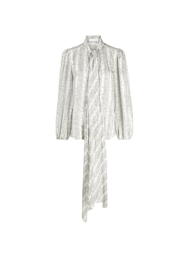 Long Sleeve Printed Blouse