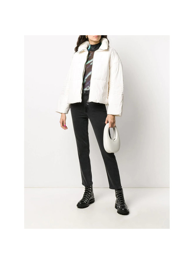 High Rise Straight Leg Jeans in Dark Grey