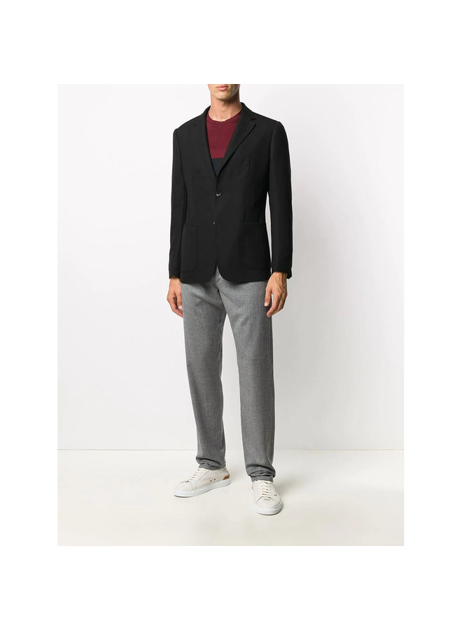 Techmerino Blazer Jacket in Wool in Black