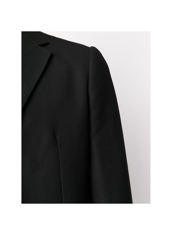 Techmerino Blazer Jacket in Wool in Black