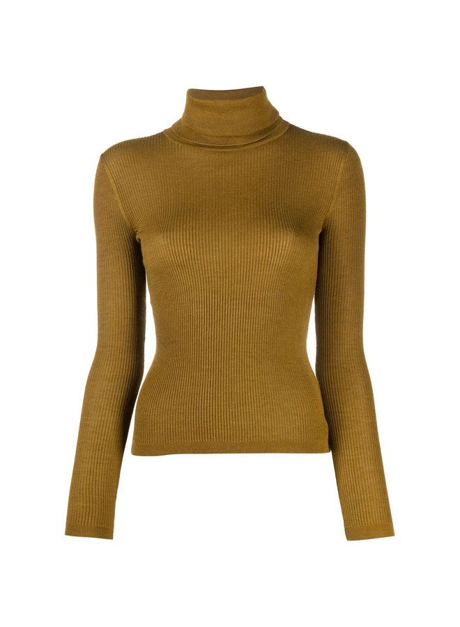 Turtleneck Ribbed Top