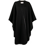 Oversized Poncho Cape in Cashmere Wool in Black