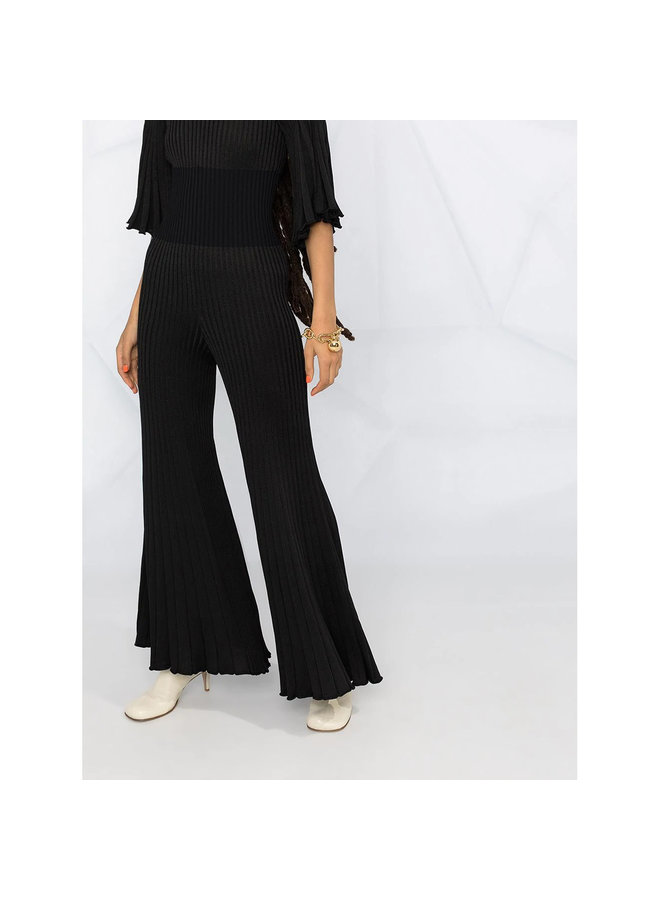 Full Length Pleated Jumpsuit in Black