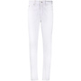 High Waisted Straight Leg Jeans in Cotton in White