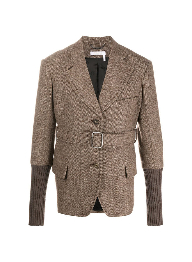 Single Breasted Jacket with Belt