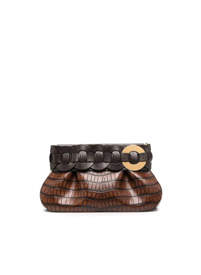 Darryl Crocodile Effect Clutch Bag
