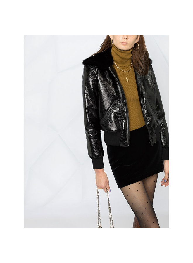 Turtleneck Ribbed Top in Cashmere Wool in Mustard