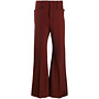 High Waisted Flare Pants in Wool in Wildwood Brown