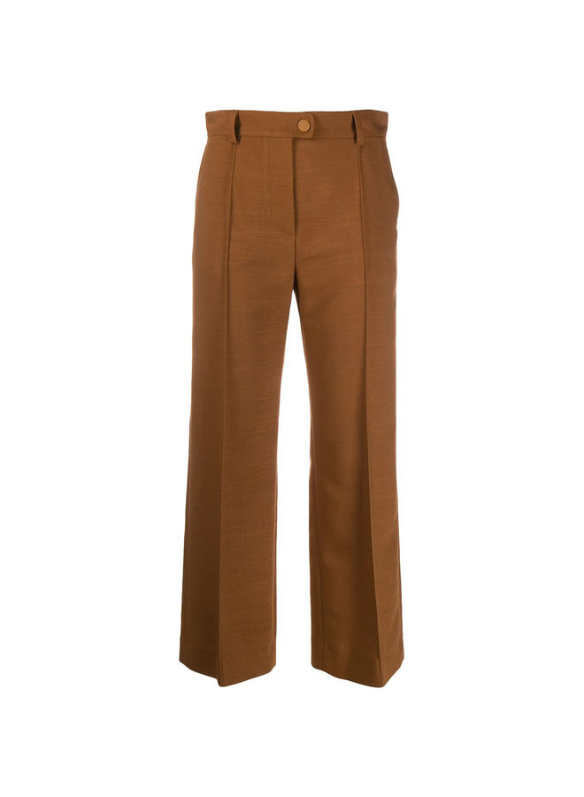 High Waisted Cropped Flare Pants