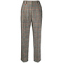 High Waisted Cropped Check Pants in Multicolor