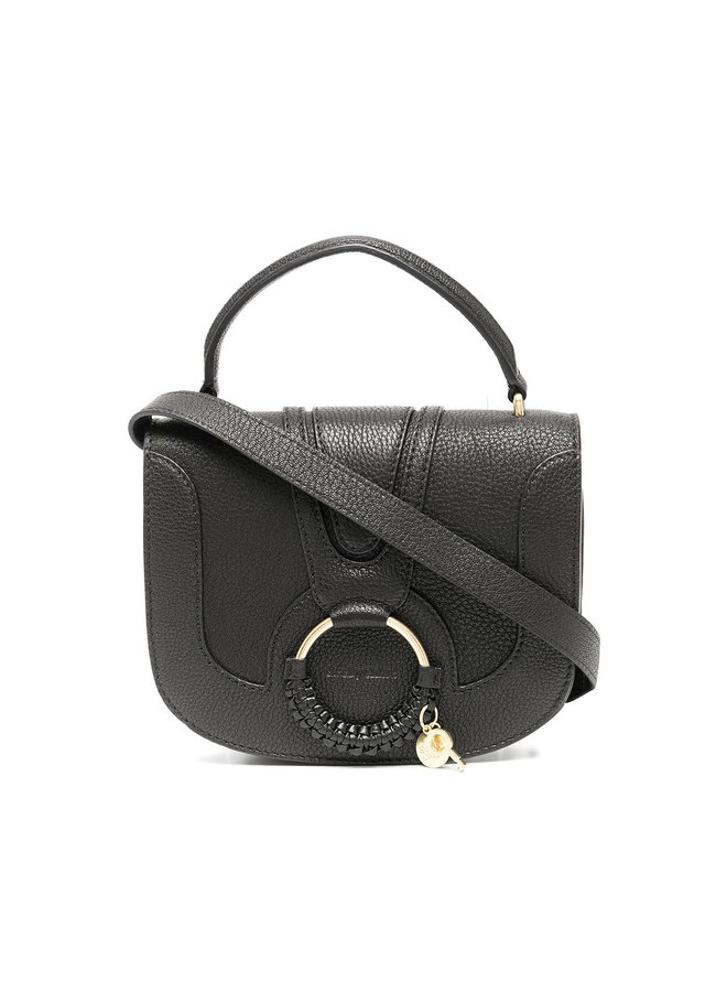 Hana Shoulder Bag in Leather in Black