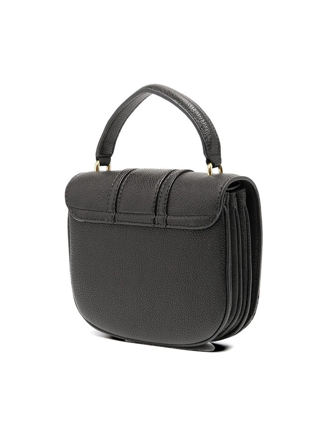 Hana Shoulder Bag in Leather in Black