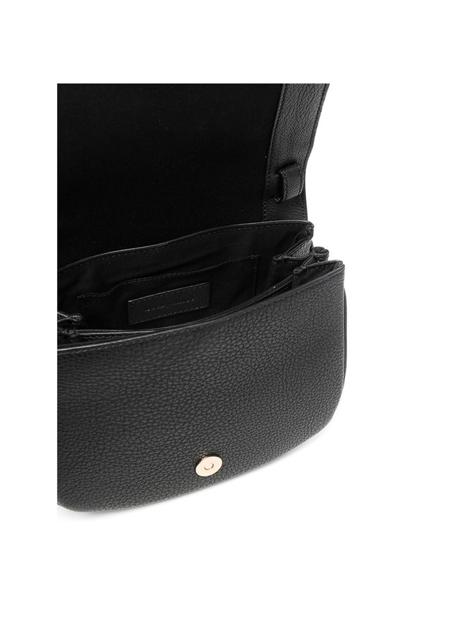 Hana Shoulder Bag in Leather in Black