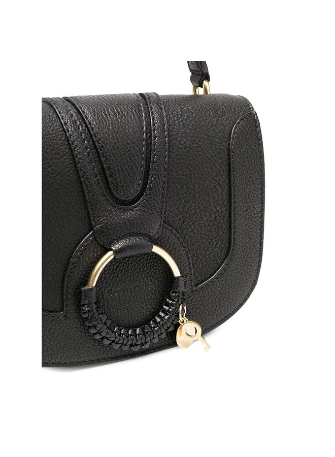 Hana Shoulder Bag in Leather in Black