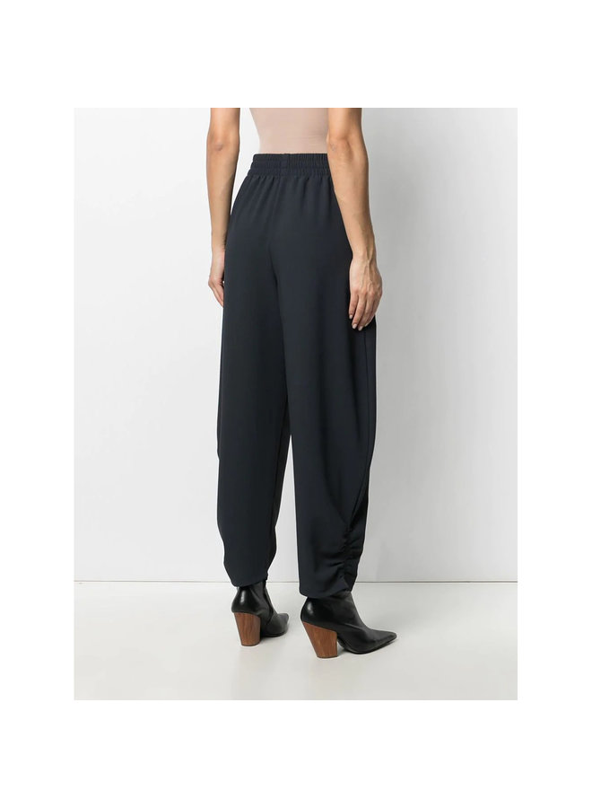 Wide Leg Pants in Cotton in Asphalt Black