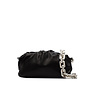 The Chain Pouch Shoulder Bag in Leather in Black/Silver